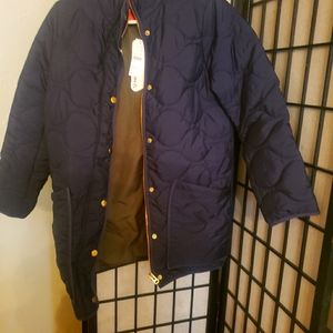 NAVY J. CREW PUFFER COAT